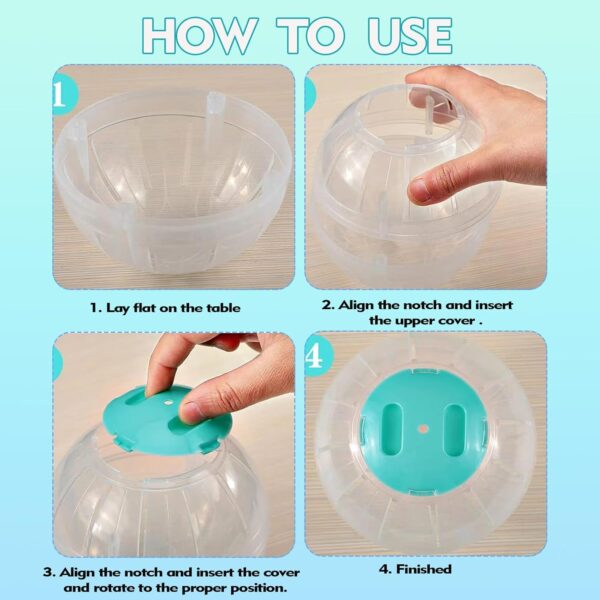 EULAPGOE 2Pcs Transparent Hamster Balls, Animal Running Ball, Small Hamster Exercise Balls, Jogging Balls For Dwarf Hamster - Image 3