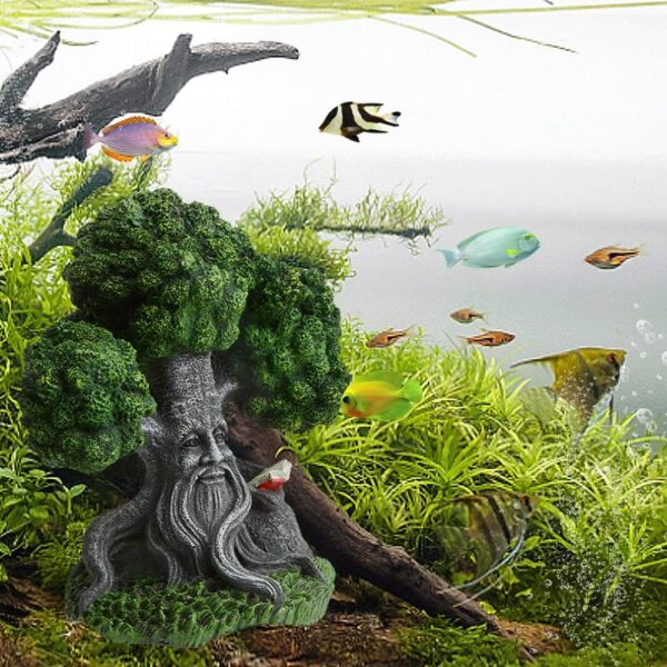 Uotyle Aquarium Ornament Large Tree Man Decoration For Fish Tank Non-Toxic Aquarium Cave Accessories for Fish Hide and Play - Image 5