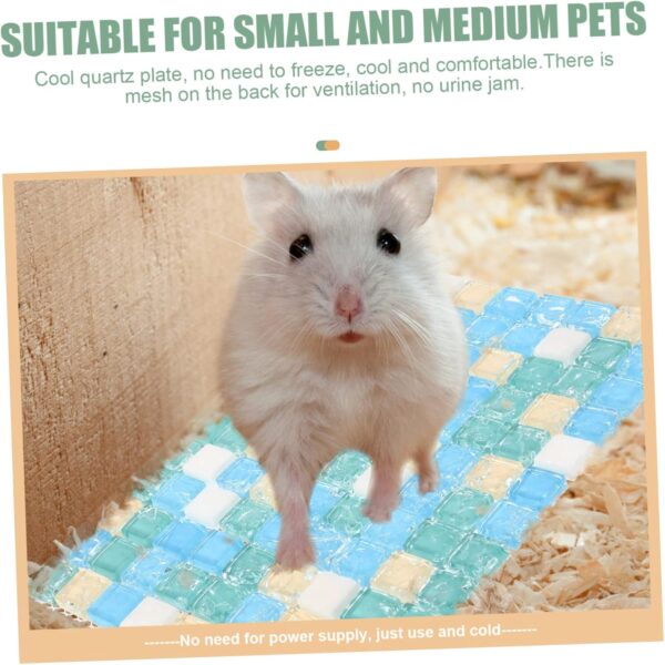 Ipetboom Hamster Heat Sink Mats Mats Mats Pet Cooling Blanket Hamster Ice Pad Pet Cooling Mat Cooling Pad Small Animal Cooling Mat Small Animal Sleep Mat Pet Supplies Summer Crystal Chip - Image 3