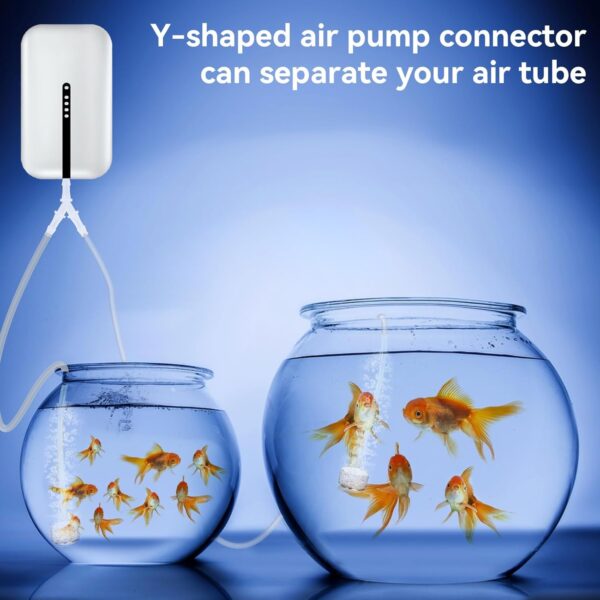 KALIONE Aquarium Air Valve, 6 Packs Y-Shaped Aquarium Air Pump Accessories, Aquarium Airline Tubing, Air Line Fittings, Air Hose Splitter, 3 Way Oxygen Tubing Connectors Fitting for Fish Tank Aquarium - Image 2