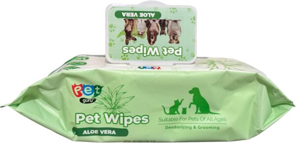 Pet Guru® Dogs & Cats 100% Plastic Free Biodegradable Multi-Purpose Cleaning Pet Wipes Fiber Plant Based Alcohal Free Pet Wipes (100 Wipes, Unscented) - Image 8