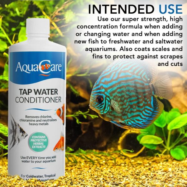 AquaCare Tap Water Conditioner For Freshwater Aquariums (240 ml) Keep Your Fish Safe By Quickly Removing Harmful Toxins Before Adding Water To Your Fish Tank - Image 4
