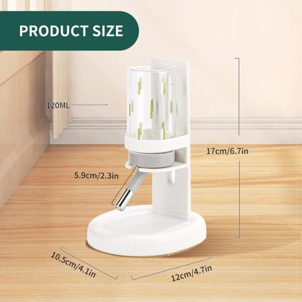 Marchul Hamster Water Bottle for Glass Tank, No Drip Guinea Pig Water Bottle with Stand/Holder Adjustable, Small Animal Water Bottles for Hamsters Leak-Proof (White,120ml) - Image 5