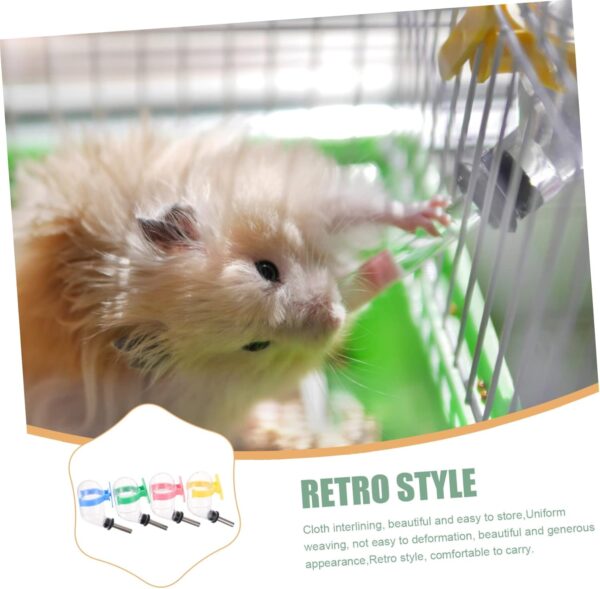 COSMEVIVI 4pcs Hamster Drinking Fountain Small Pet Supplies Small Water Bottle Pet Cage Feeder Hamster Supplies Pet Water Feeder Hanging Water Dispenser Guinea Pig Water Bottle - Image 3