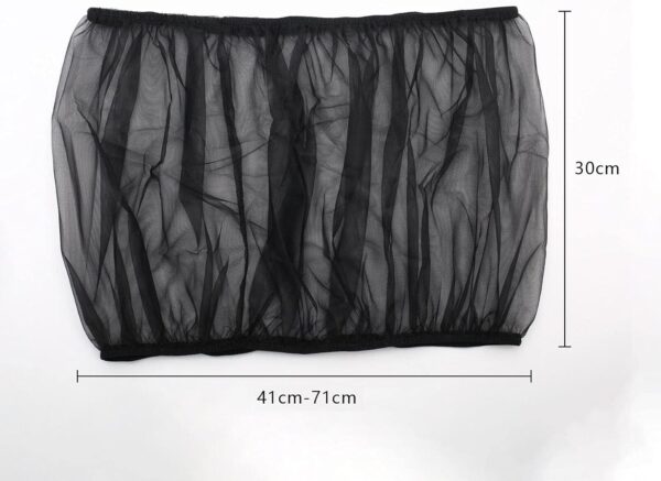 Nwvuop Bird Cage Cover Bird Seed Catcher Birdcage Mesh Net Skirt Black - Image 2