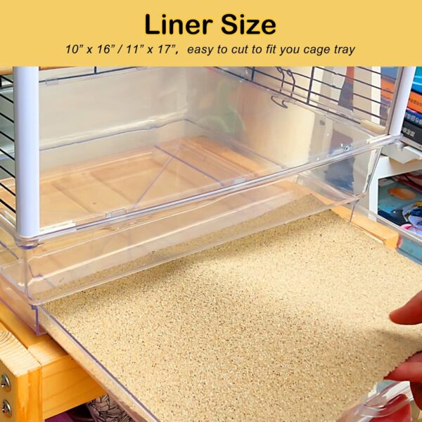 S&X Sand Sheets for Bird Cage 40cm x 25cm, Gravel Liner Paper 12PCS/Pack - Image 5