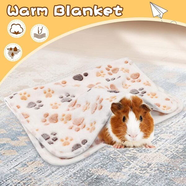 HYLYUN Guinea Pig Blanket, 3 Pack Small Animal Soft Warm Pet Fleece Blankets Sleep Mat Pad Cover Flannel Throw for Hamster Guinea Pig Rabbit Dog Cat Chinchilla Hedgehog - Image 6