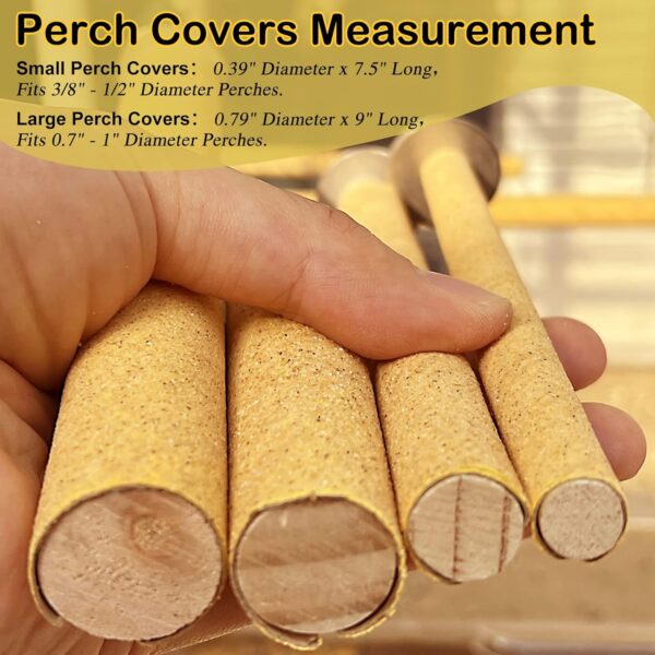 S&X Sand Perch Covers for Bird Cages (Small Perch Cover x 6) - Image 5