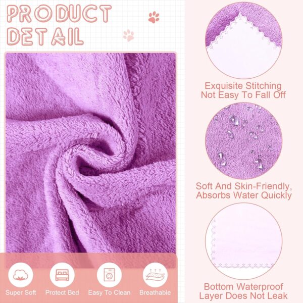 Panelee 10 Pcs Waterproof Guinea Pig Blankets Washable Small Animal Pee Pad Pet Blanket Sleep Bedding Mats Absorbent Guinea Pig Cage Liner Reusable Pet Sleep Mat Pad Cover (Multicolor, 18 x 24 Inch) - Image 3