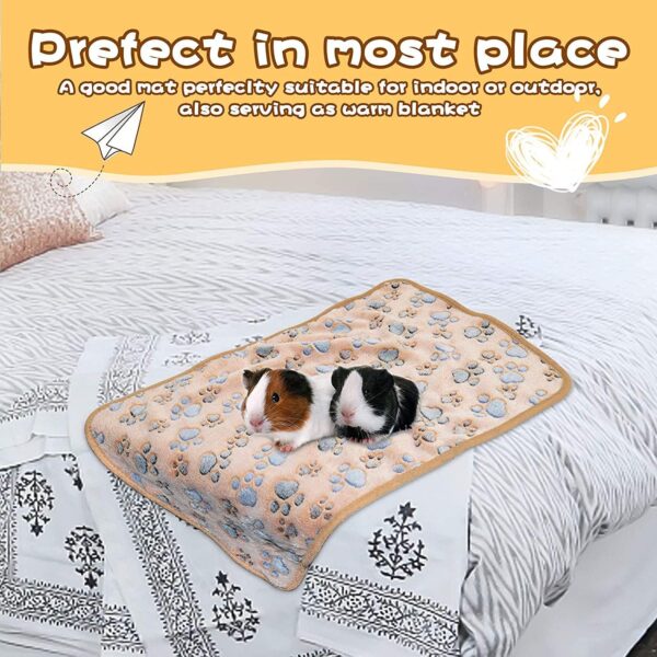 HYLYUN Guinea Pig Blanket, 3 Pack Small Animal Soft Warm Pet Fleece Blankets Sleep Mat Pad Cover Flannel Throw for Hamster Guinea Pig Rabbit Dog Cat Chinchilla Hedgehog - Image 7