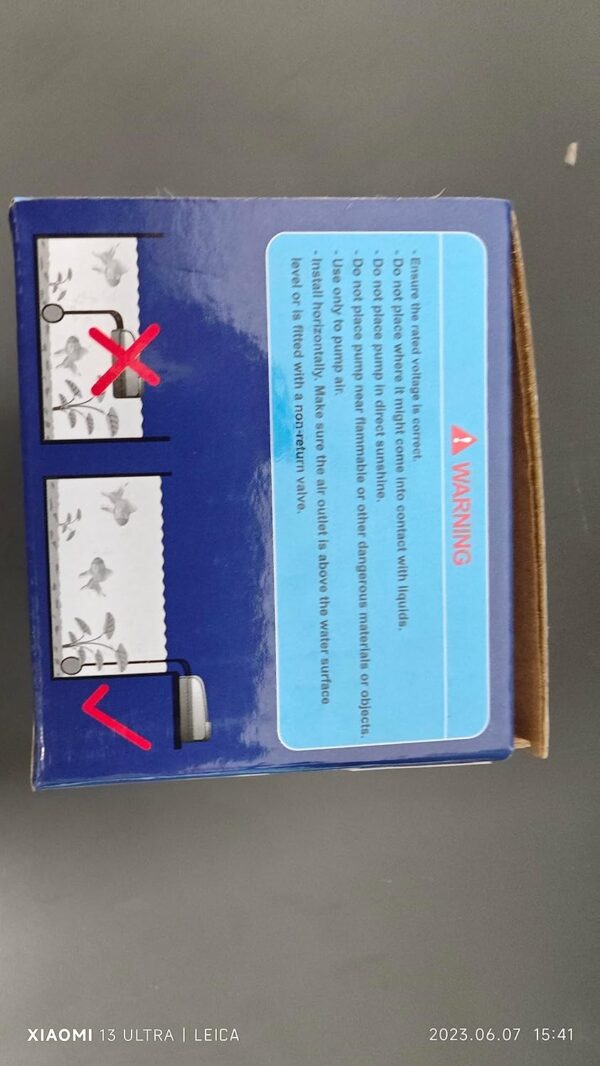 Uncilife Aquarium 1.8 L/min Air Pump Air Control Valve Airline Tubing and Check Valve Accessories for Small Fish Tank of 20-75L - Image 12