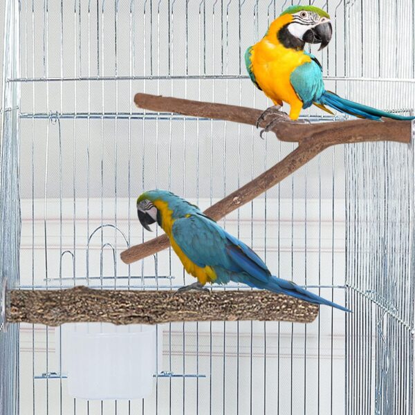 Geboor 5Pcs Wood Bird Perch Parrot Perches for Cage Stand Set Parrot Stand Branches Fork Perch Rod Stand for Small Parakeets Budgies Cockatiels Conure Lovebirds - Image 6