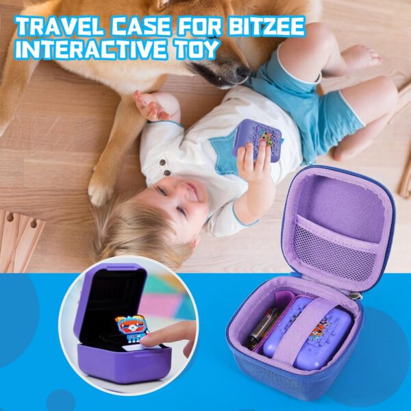 OUKNAK Carrying Case for Bitzee Interactive Toy Digital Pet and Case, Hard Travel Protective Storage Holder for Bitzee Virtual Electronic Pets Accessories (Blue Pattern) - Image 5
