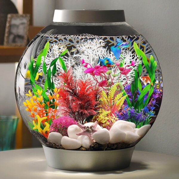 QUOZUO Aquarium Decorations Plants with Resin Coral, 12 pcs Fish Tank Accessories, Fish Tank Decorations Small Plants Plastic, Aquarium Decor Artificial Plant - Image 4