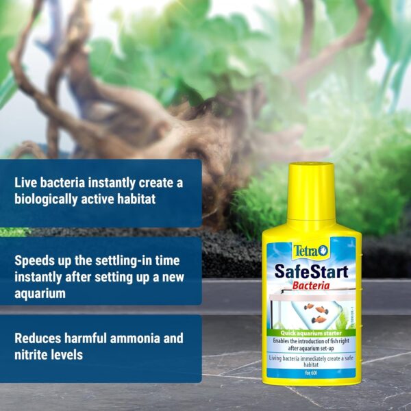 Tetra SafeStart Aquarium Starter - with live nitrifying bacteria, allows the rapid introduction of fish in an aquarium, 50 ml bottle. - Image 3