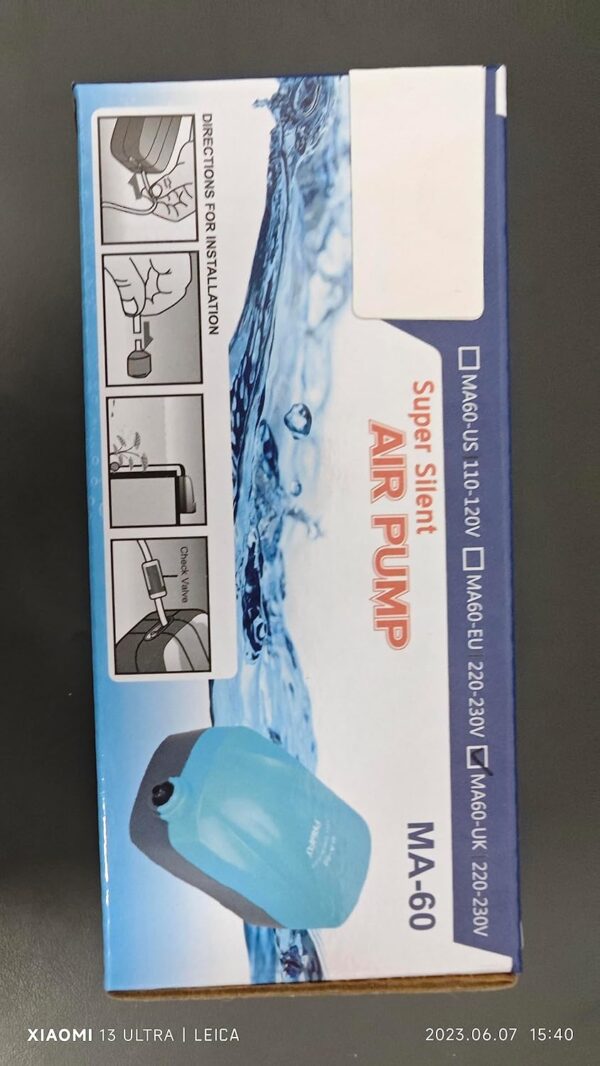Uncilife Aquarium 1.8 L/min Air Pump Air Control Valve Airline Tubing and Check Valve Accessories for Small Fish Tank of 20-75L - Image 10
