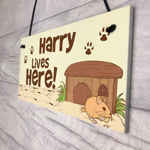 RED OCEAN Personalised Hamster Cage Sign Novelty Pet Gifts Animal Lover Gifts Accessories - Image 4