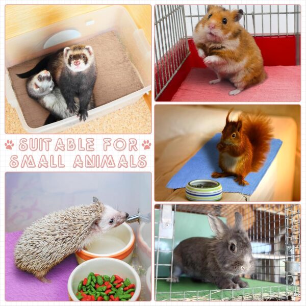 Panelee 10 Pcs Waterproof Guinea Pig Blankets Washable Small Animal Pee Pad Pet Blanket Sleep Bedding Mats Absorbent Guinea Pig Cage Liner Reusable Pet Sleep Mat Pad Cover (Multicolor, 18 x 24 Inch) - Image 4