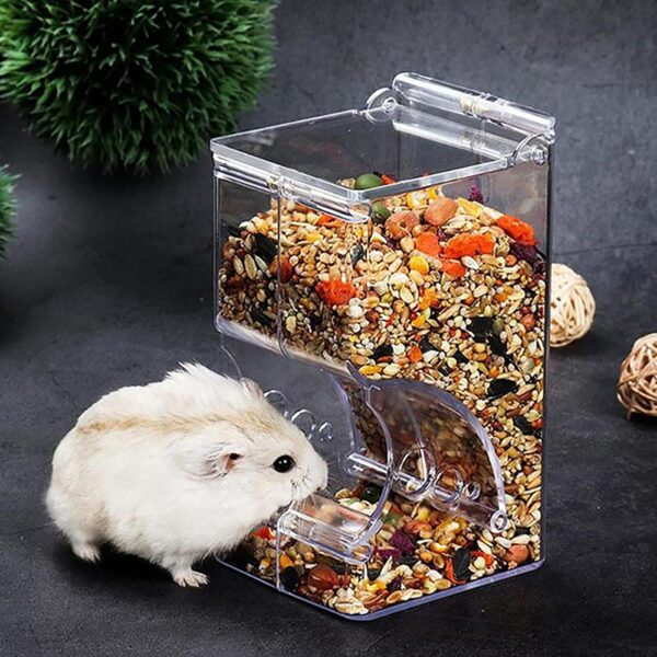 BenePoint Automatic Hamster Feeder, Clear Acrylic Automatic Pet Feeder Pet Food Dispenser, Hamster Food Bowl Guinea Pig Food Dispenser for Small Animal Feeding & Watering Supplies (S) - Image 4