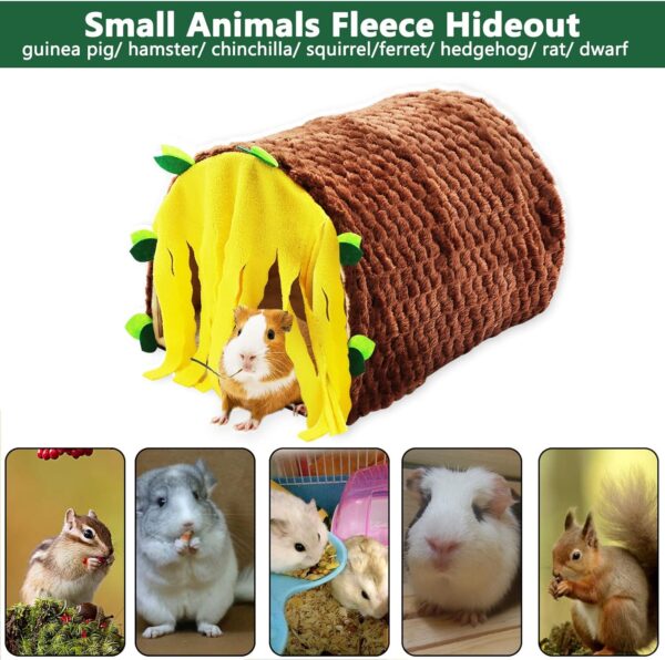 Hioph Guinea Pig House, Small Animal Hideout Tunnel, Hamster Tent Tube Cage, Pet Playing Sleeping Resting Hideaway Nest Bed Cozy Ventilation Habitats Hidey Hut - Image 5