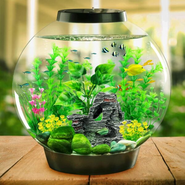 Fish Tank Accessories Artificial Plants, QUOZUO 9pcs Green Aquarium Decorations Plants and Cave Rock Decor Set, Aquarium Decor Plastic Plants - Image 5