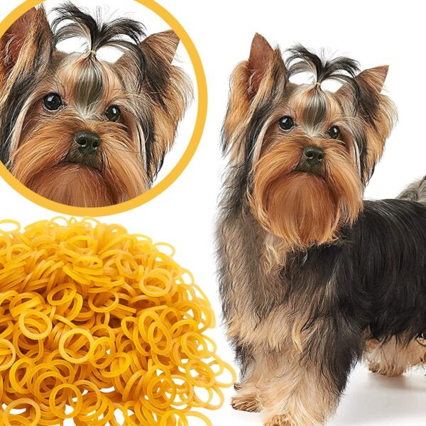 PET SHOW 3000pcs 300G/Pack Bulk Dog Rubber Bands for Hair Grooming DIY Hair Bows Top Knots for Puppies Cats Farm Animals Small Medium Large Dogs - Image 3