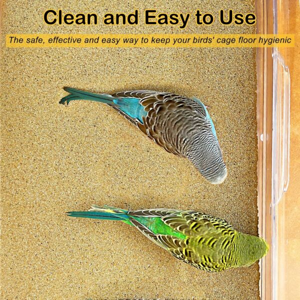 S&X Sand Sheets for Bird Cage 40cm x 25cm, Gravel Liner Paper 12PCS/Pack - Image 2