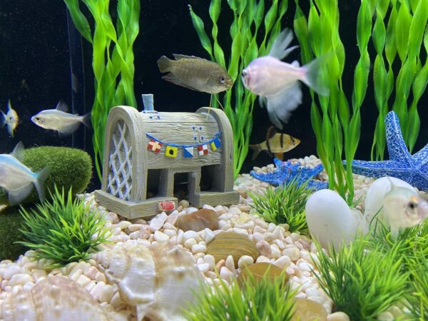 BEGONDIS 23 Pcs Aquarium Decorations Fish Tank Artificial Green Water Plants with Resin Ornamnet, Accessories Ornament Kit - Image 6