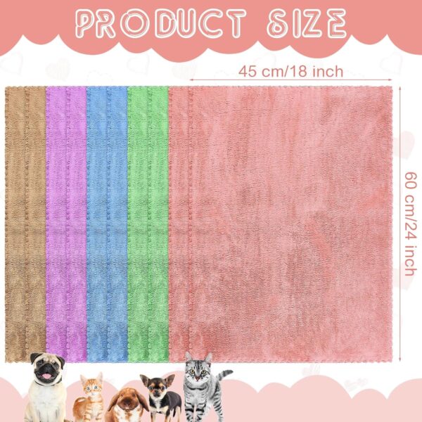 Panelee 10 Pcs Waterproof Guinea Pig Blankets Washable Small Animal Pee Pad Pet Blanket Sleep Bedding Mats Absorbent Guinea Pig Cage Liner Reusable Pet Sleep Mat Pad Cover (Multicolor, 18 x 24 Inch) - Image 2