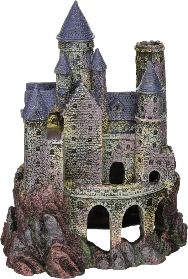 Penn-Plax Age-of-Magic Wizard’s Castle Aquarium Decoration – Safe for Freshwater and Saltwater Fish Tanks – Large,10" - Image 3