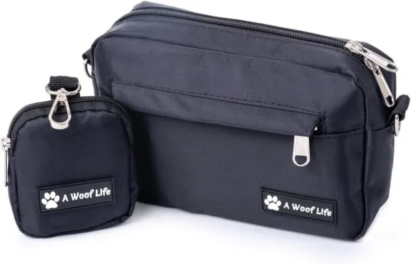 A WOOF LIFE Dog Handbag - Ultimate Dog Walking Bag. Ideal for Dog Walking Accessories, Includes Treat Pouch! Dog Lovers Gifts for Women.