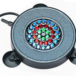 Aquarium Air Stone Fish Tank LED Air Stone Bubble Light with 36 LED lamp Beads, Auto Chaging Color, Support to Connect Aquarium Air Pump