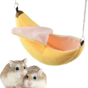 Banana Hamster Bed House Hammock Small Animal Warm Bed House Cage Nest Hamster Accessories for Sugar Glider Hamster Small Bird Pet