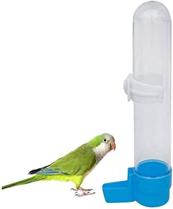 Bird Food Water Dispenser Bird Water Bottle Parrot Automatic Water Feeder Water Drinker Food Feeder Waterer Clip Feeder Cage Accessories for Parrot Budgie Lovebirds Cockatiel Parakeet Cockatoo