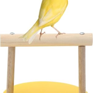 Bird Play Stands Wooden Tabletop Parrot Perch Shelf Portable Training Playground Parrot Chewing Biting Toy Bird Cage Accessories for Small Medium Birds