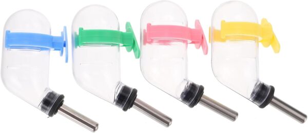 COSMEVIVI 4pcs Hamster Drinking Fountain Small Pet Supplies Small Water Bottle Pet Cage Feeder Hamster Supplies Pet Water Feeder Hanging Water Dispenser Guinea Pig Water Bottle