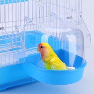 CXAFQ Bird Bath Box, Bird Bath Tub, Hanging Bathtub Bird Cage Supplies with Hooks, Bird Cage Accessory Supplies, Shower Box for Small Birds, Canary, Budgies, Parrot