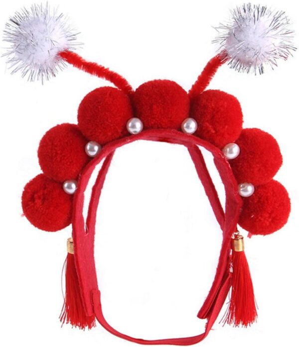 Christmas Pet Chinese Headband Cute Chinese Headband For Dogs Dress Up Supplies Carnivals Pet Hairband Pet Hat For Pet Hat For Small Animal Pet Hat For Dogs Christmas