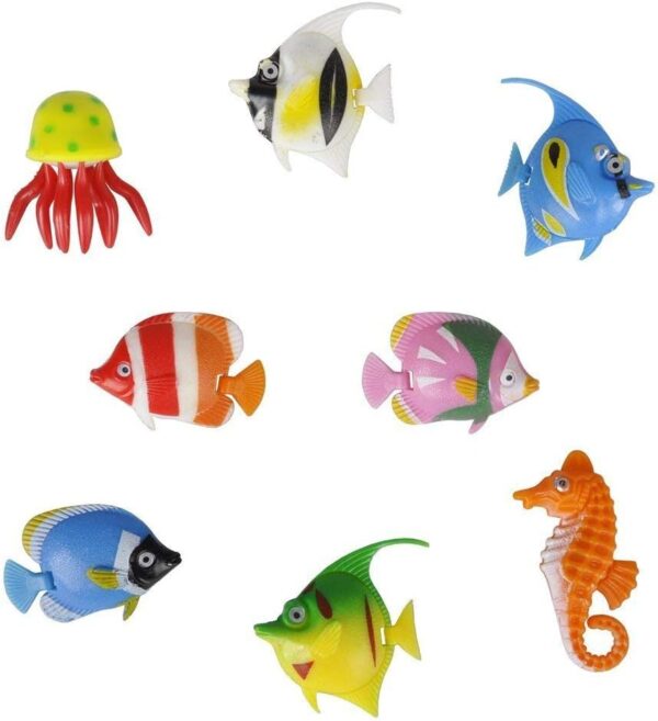 Colourful Assorted Artificial Plastic EPRHY Bubble Lamp Aquarium Tropical Fish/Jellyfish & Seahorse 8 Pack