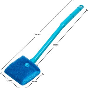 DIGIFLEX Fish Tank Aquarium Cleaning Sponge -Scrubbing Brush - Scourer – Glass Cleaner - Algae Remover – Cleaning Brush – Long 30cm Handle – Fishtank Accessories