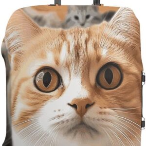 DJUETRUI Travel Luggage Cover Washable Suitcase Cover Funny Pet Cat Fashion Suitcase Protector Carry On Luggage Covers Protector Suitcase Fits 19"-32" Luggage, Funny Pet Cat, L