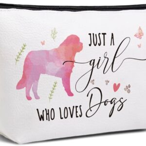 Dog Mom Gifts for Women Dog Accessories Dog Stuff Dog Gifts for Dog Pet Lovers Teen Women Women Sisters Bestie Best Friend Cousin Funny Birthday Makeup Bag Travel Toiletry Bag A Women Who Loves Dogs,