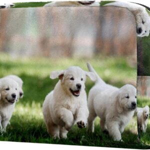 Dog Pet Puppy Print Travel Cosmetic Bag for Women and Girls, Small Makeup Bag Zipper Pouch Toiletry Organizer