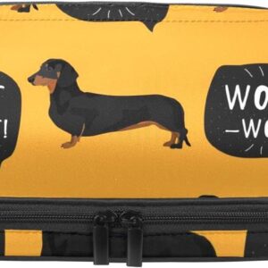 Electronics Organizer, Cord Organizer Travel, Portable Tech Bag, Travel Cable Case, Travel Essentials for Cable Storage, Cord Storage and Electronic Accessories, Cartoon Animal Dachshund Pet