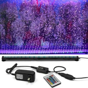 GOESWELL Submersible Aquarium Light,Underwater Fish Lamp Waterproof Aquarium Lighting,Air Bubble Lights with 24key Controller for Plant Freshwater Aquarium Fish Tank Refugium (23cm)