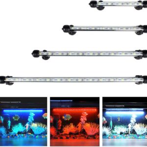 GreenSun LED Aquarium Light, Submersible Multi-Color RGB Waterproof Fish Tank Light Underwater Crystal Glass Lights Suitable for Saltwater and Freshwater-11 inch(28 cm)