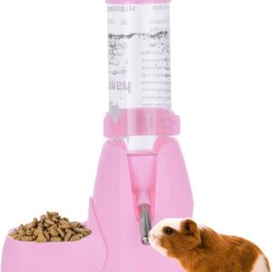 Jasa Water dispenser automatic pet bottle for hamsters, rats, guinea pigs, white rabbits and small animals (125ML, pink)