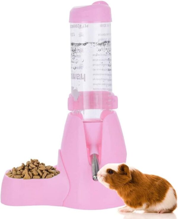 Jasa Water dispenser automatic pet bottle for hamsters, rats, guinea pigs, white rabbits and small animals (125ML, pink)