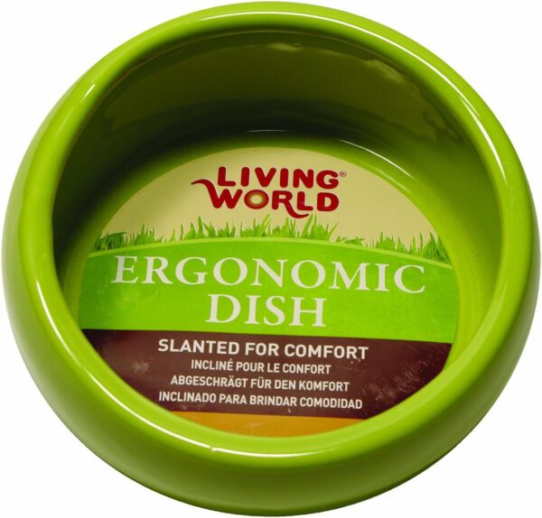 Living World Ergonomic Food Dish, for Small Animals, Green, Small, 4.22 oz, 61680A1