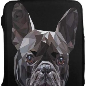 Moslion French Bulldog Travel Luggage Cover Funny Animal Cute Lovely Pet Geometric 3D Modern DesignGray Protector Washable Baggage Covers (XL (for 29-32 inch luggage), A12, XL